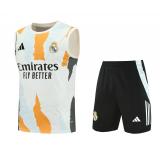 Conjunto de camiseta del Real Madrid 25/26 (Blanco claro con amarillo)